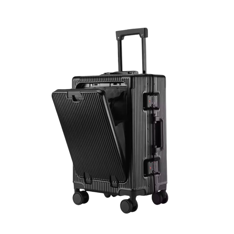 Valise Aluminium Cabine - Noir - 46cm Rigide