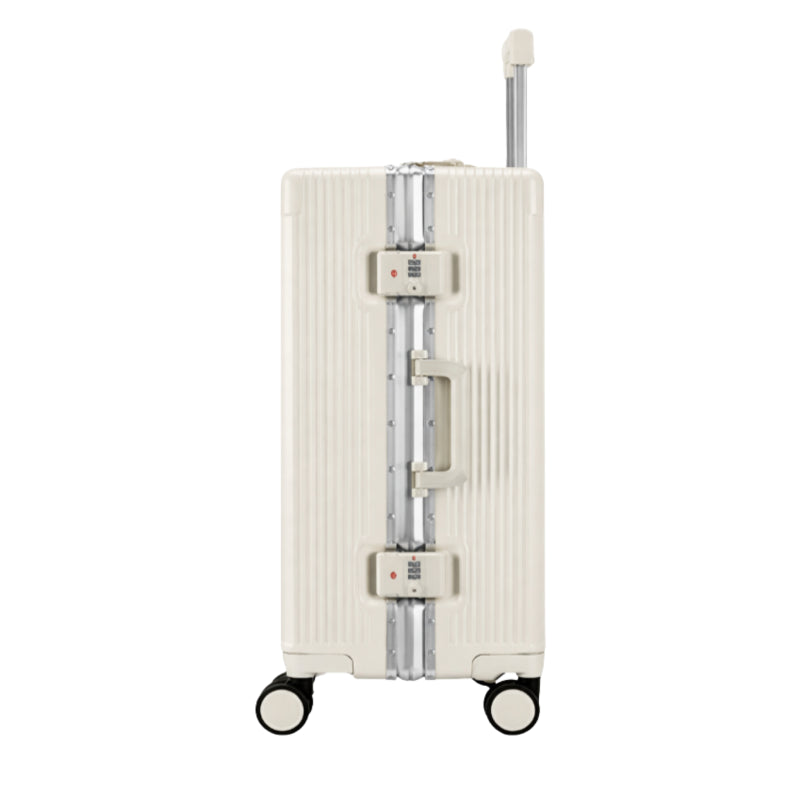 Valise Aluminium Cabine - Blanc- 46cm Rigide