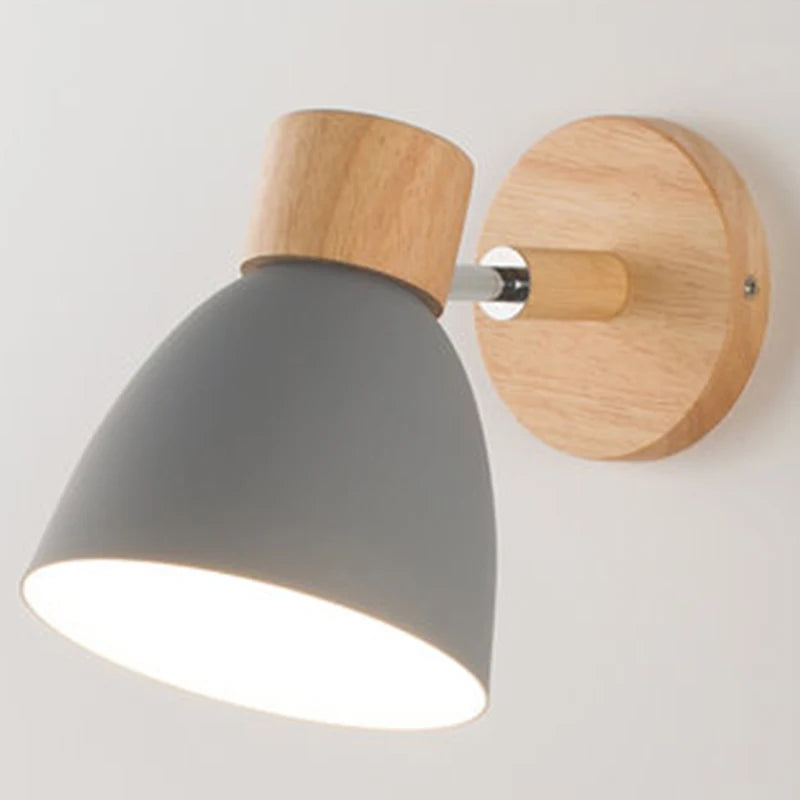 Applique Murale en Bois avec abat-jour conique et tirette | KORA