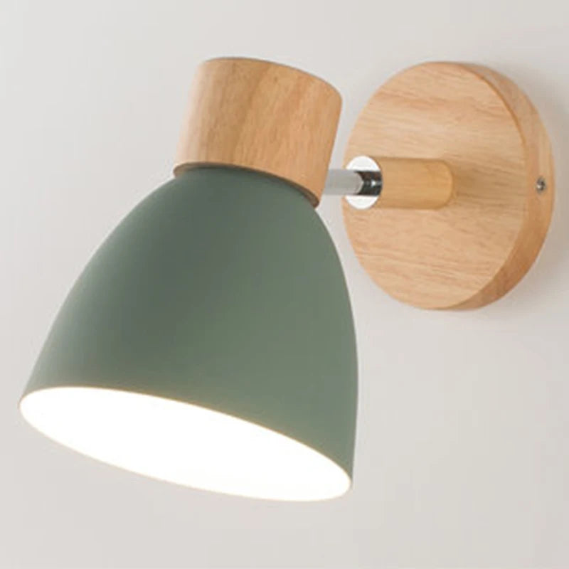 Applique Murale en Bois avec abat-jour conique et tirette | KORA