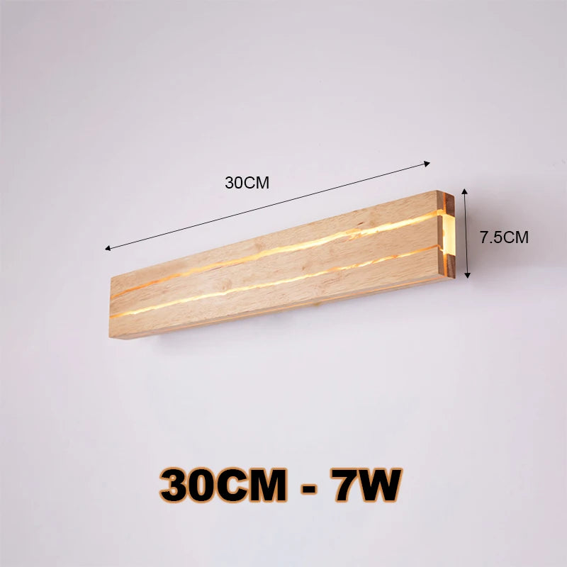 Applique Murale en Bois Rectangulaire à Fissures Lumineuses | BMEN
