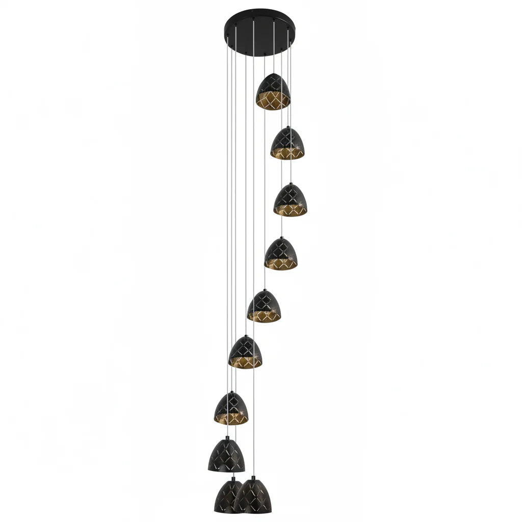Nizri Conical Spiral Staircase Chandelier | Celestre
