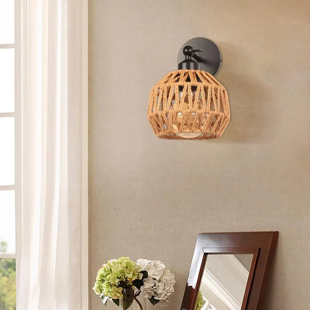 Applique Murale en Rotin Cage | REMA