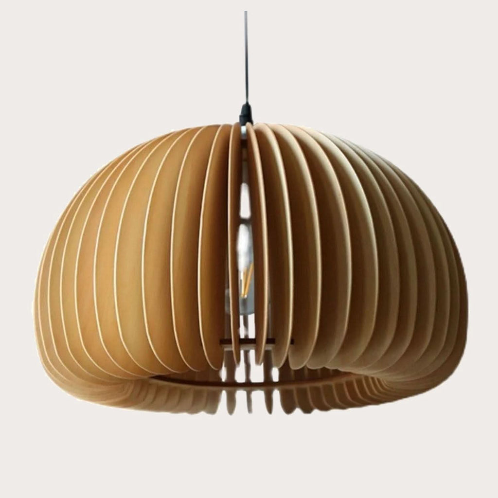 Glarefusion Creative Pumpkin Wooden Pendant Light